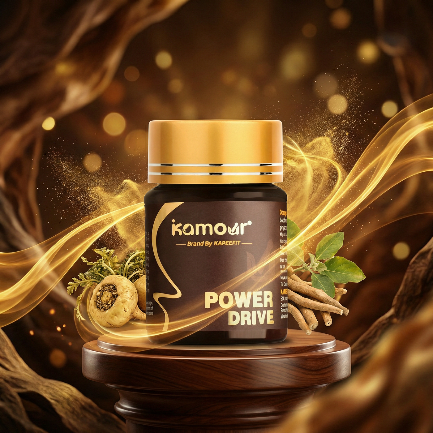 Kamour Power Drive — Fast-Acting Ayurvedic Men’s Wellness Capsules