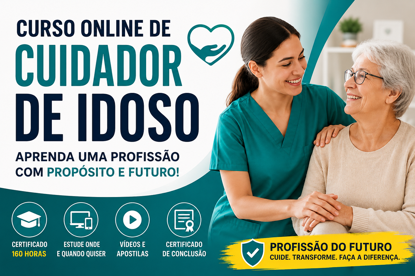 Cuidador de Idosos: uma profissão cada vez mais necessária