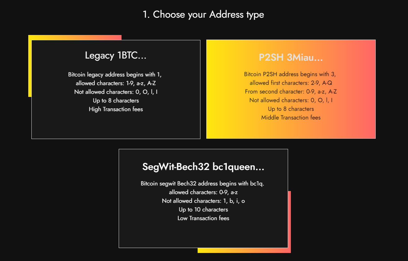 How to create a custom bitcoin vanity address from a third party without  trust it? | by Bitcoin-Uni | Medium