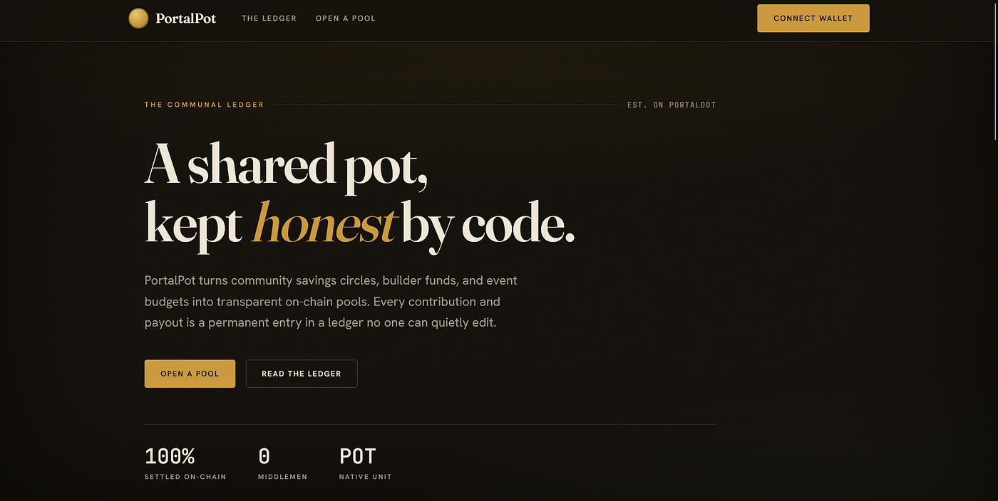 PortalPot: Bringing Community Savings On-Chain with Portaldot