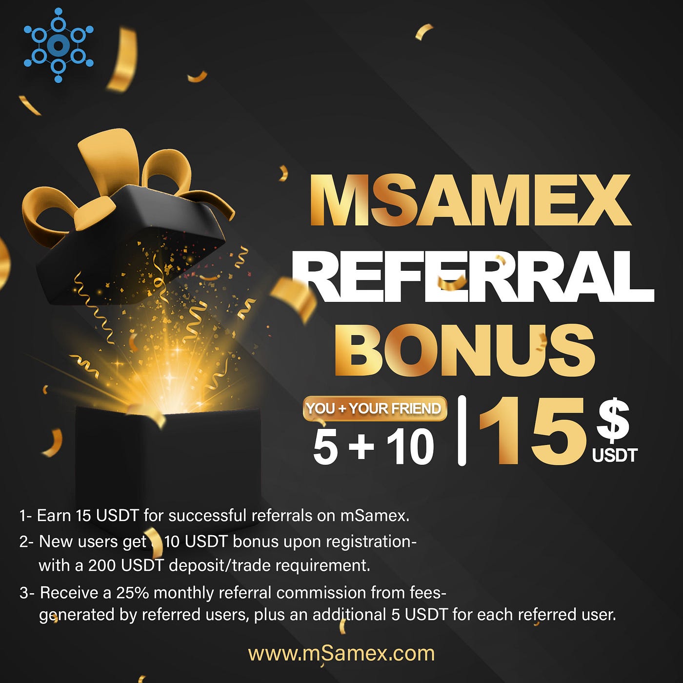 Unlock Crypto Rewards with the mSamex Referral Program | by Mehdi | mSAMEX  | Medium
