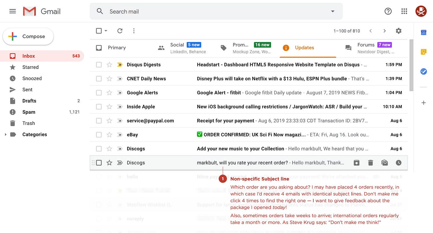 How Discogs.com can improve engagement in their emails