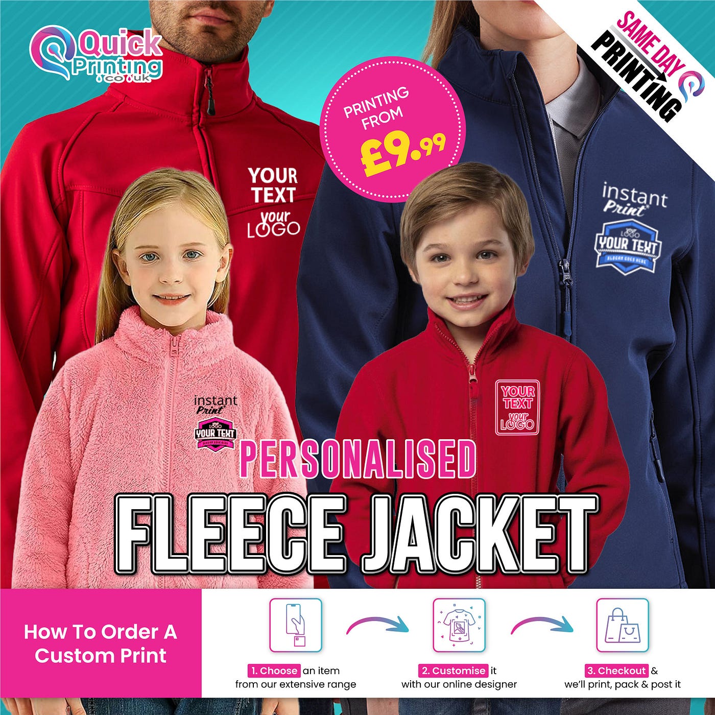 Custom Fleece Jackets for Men, Women & Kids — Printed & Embroidered Styles Dartford Kent