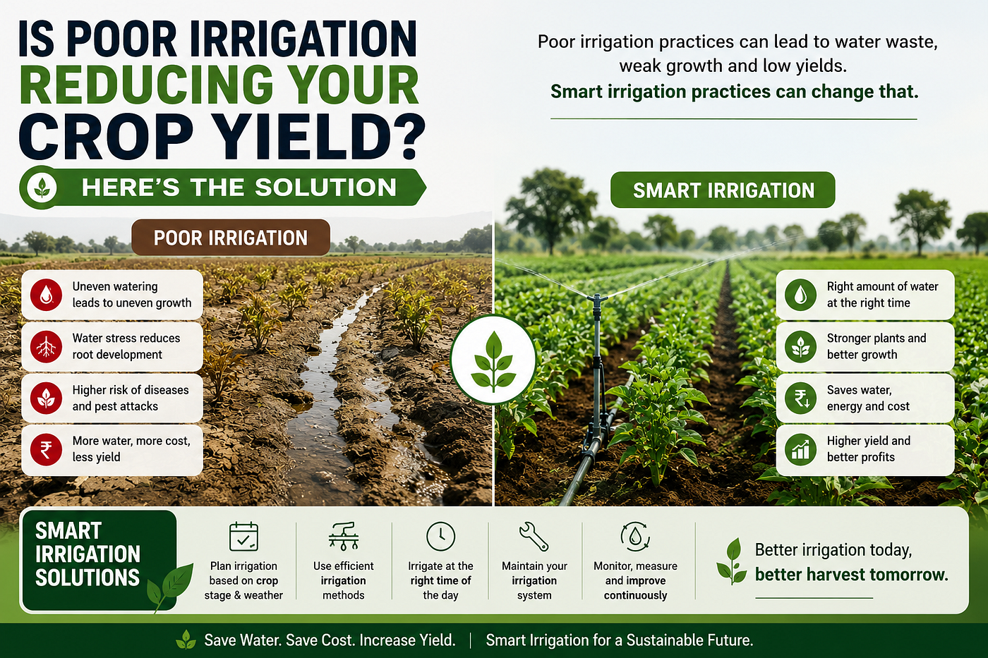 Is Poor Irrigation Reducing Your Crop Yield? Here’s the Solution