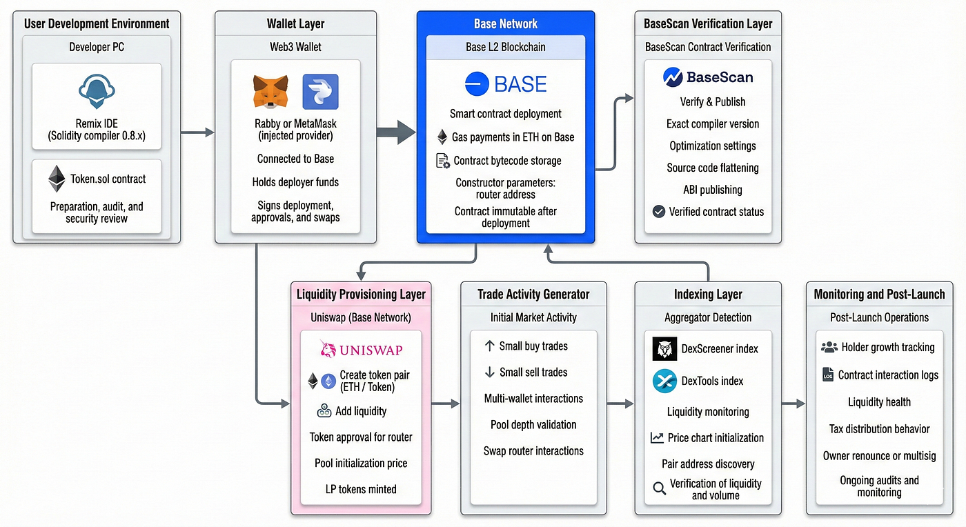 How to Launch Your Token on Base, Add Liquidity, and Get Listed on  DexScreener & DexTools | by 0xsupremedev | Dec, 2025 | Medium