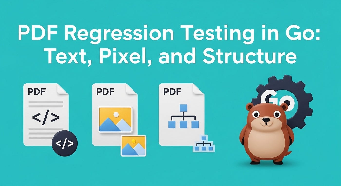 PDF Regression Testing in Go: Text, Pixel, and Structure Diff — How to Choose and Automate