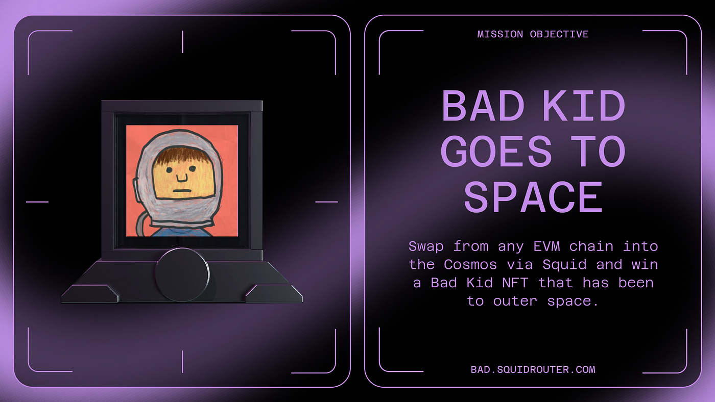 We're sending Bad Kid #7012 to Space, and you could win him. Here's how…🚀  | by Squid | Oct, 2023 | Medium