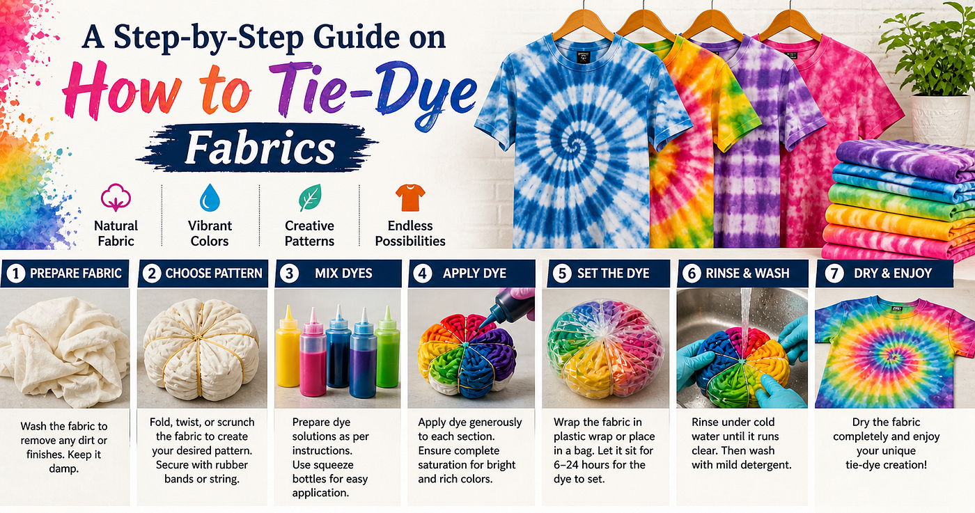 A Step-by-Step Guide on How to Tie-Dye Fabrics
