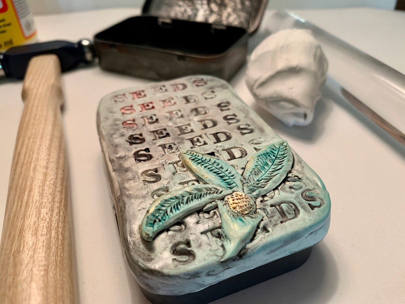 Three Ways to “Un-Altoids” a Tin: Hammering, Decoupage, and Polymer Clay, by Amy Lynn Hess, Share Your Creativity