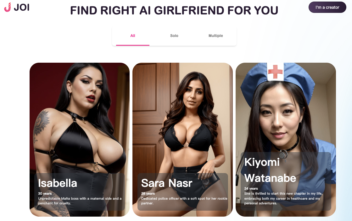 Exploring the Top 10 AI Girlfriends with NSFW Chat in 2024: JOI AI Leads  the Pack | by AnnieRobbie | Medium