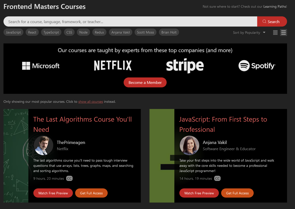 Frontend Masters Reviews 2024: Details, Pricing, & Features
