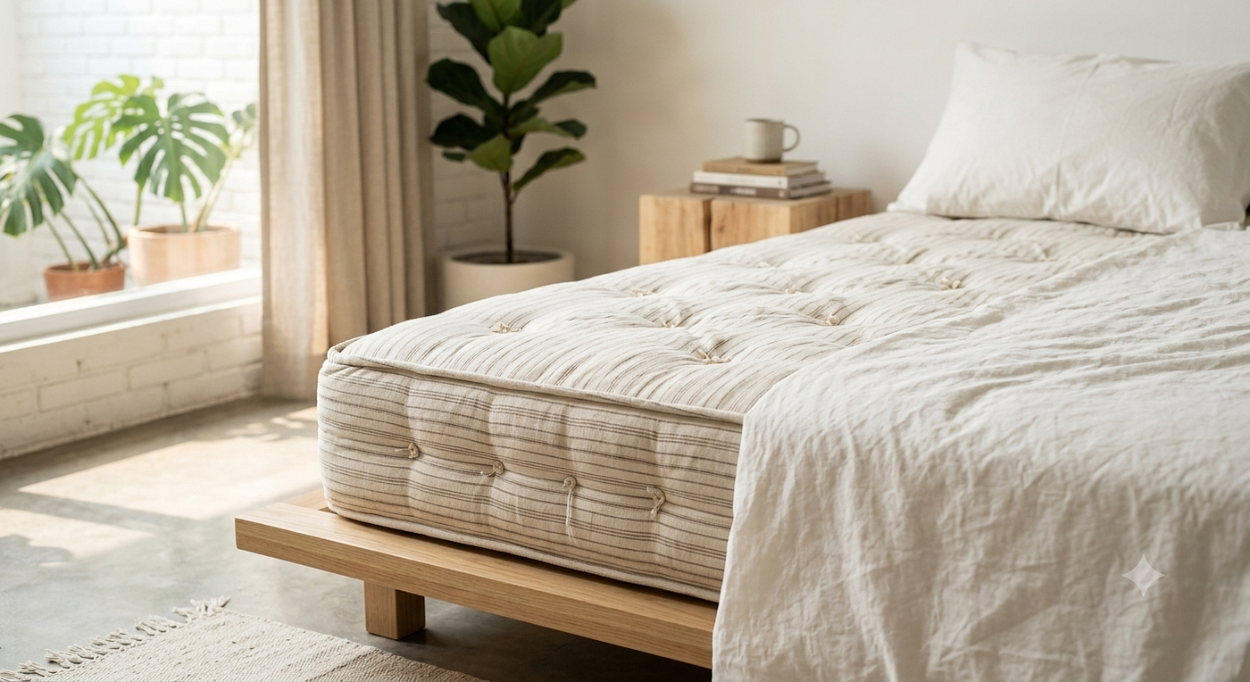 Traditional craftsmanship meets modern minimalism. Can a $30 organic mattress outperform a multi-billion-dollar synthetic industry?