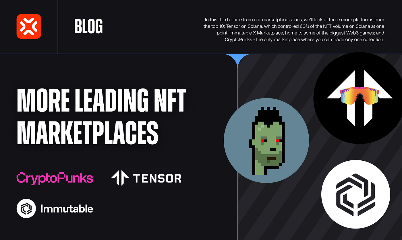 More leading NFT marketplaces: Tensor, Immutable X, and CryptoPunks | by  XP.NETWORK | XP.NETWORK | Medium