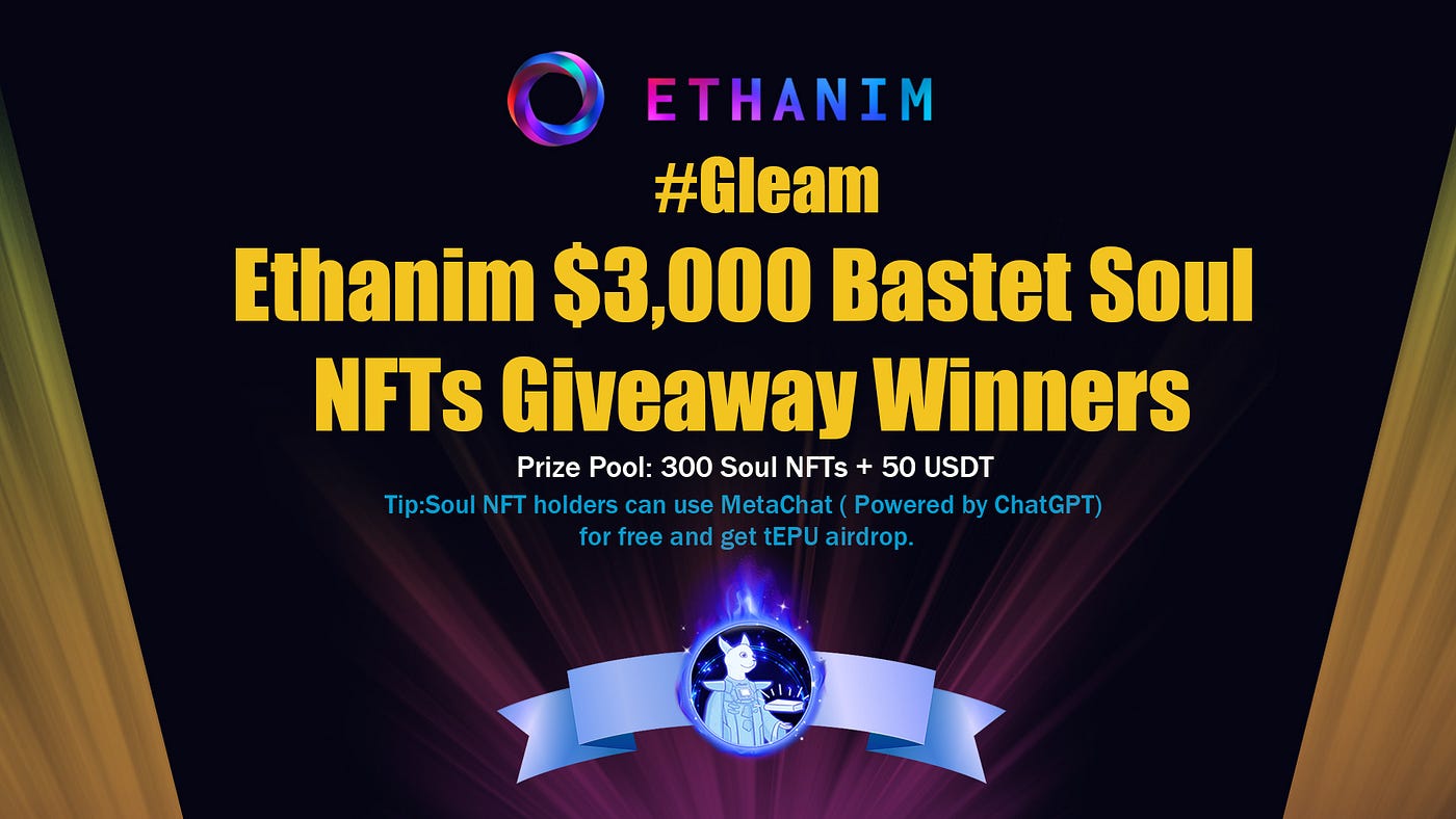 🏆 Ethanim $3,000 Soul NFT Giveaway Winners 🏆Phase 11 Gleam