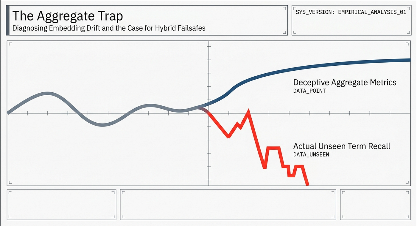Measuring Embedding Drift: Why Hybrid Search Saves Stale Models.