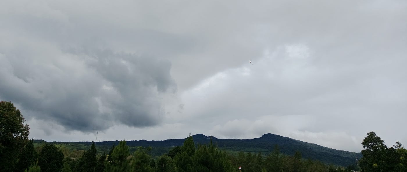 Visibility of hill in the west at different times.