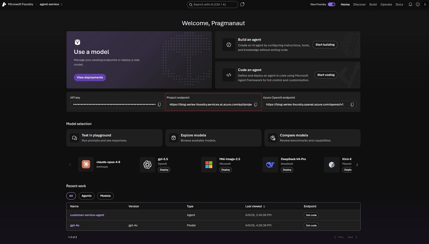 Your First Agent with Microsoft Foundry Agent Service