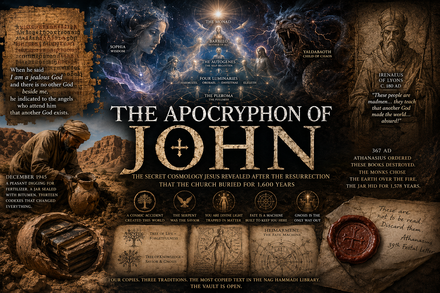 THE APOCRYPHON OF JOHN: The Secret Cosmology Jesus Revealed After the Resurrection That the Church…