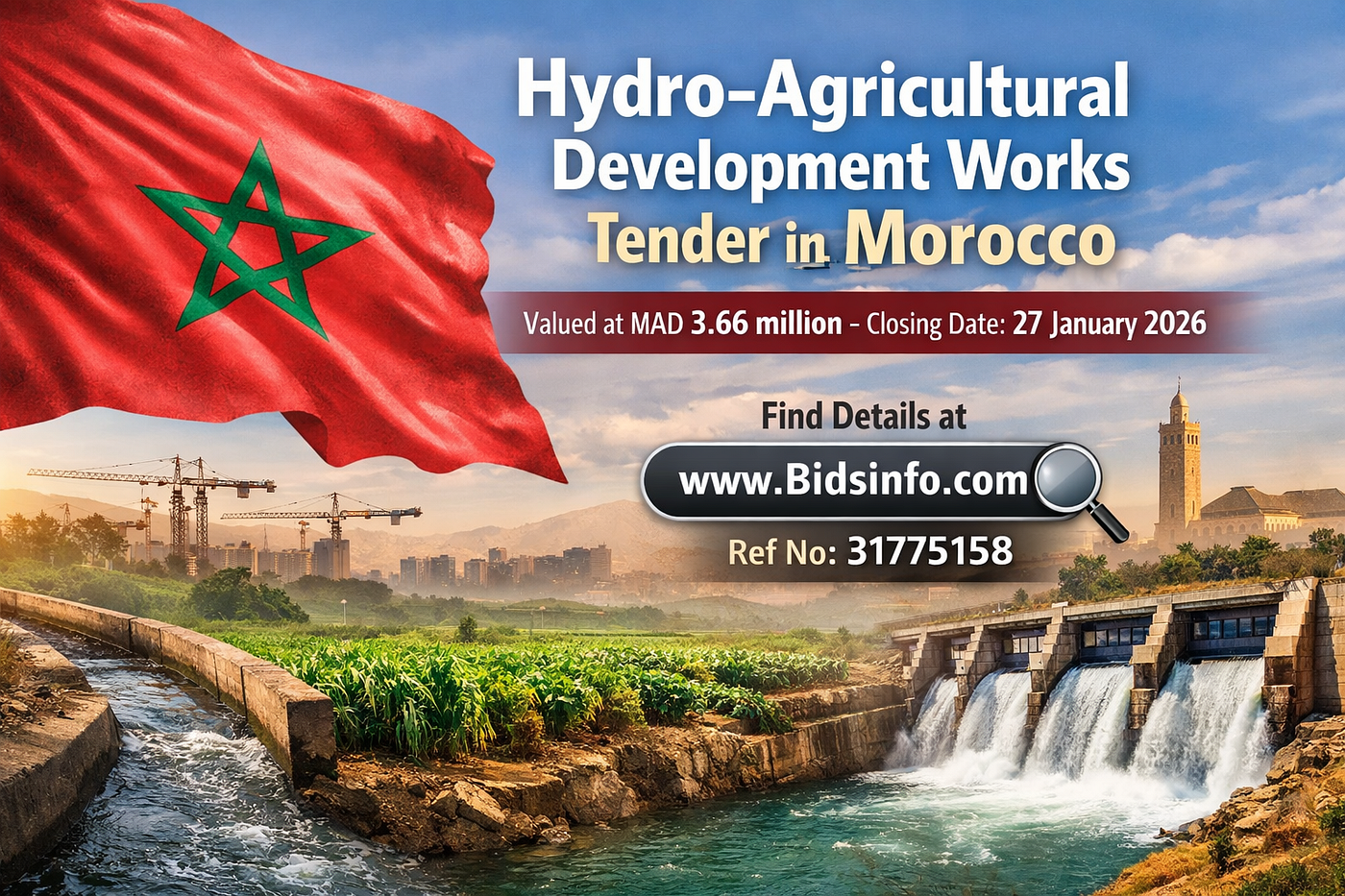 Hydro-Agricultural Development Works Tender in Morocco: A Key Opportunity for Contractors