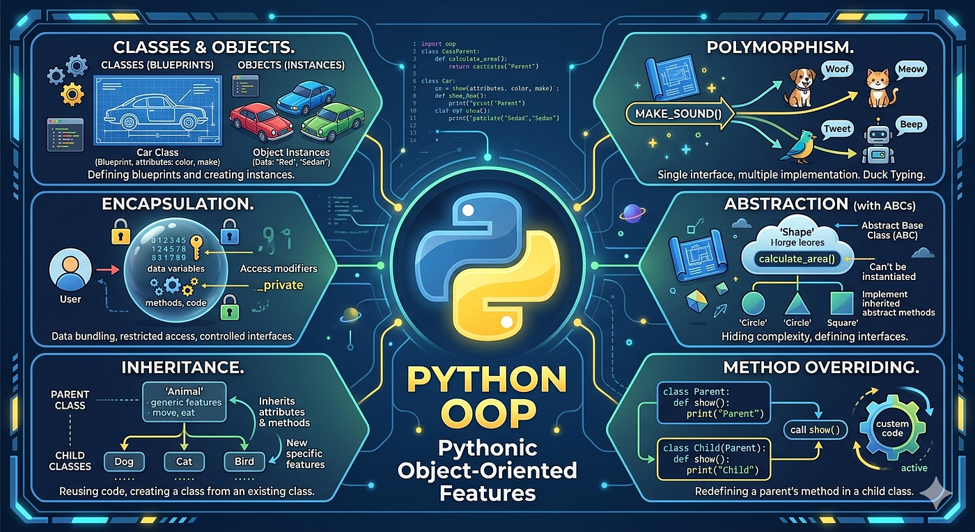 🐍 OOP in Python: What It Lacks (and Why It Still Works Beautifully)