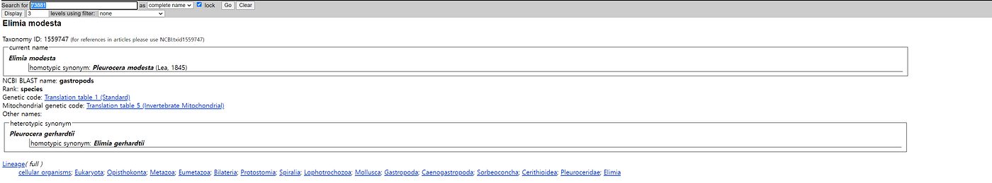 [NCBI 활용하기] Taxon ID로 Taxon Lineage 확인