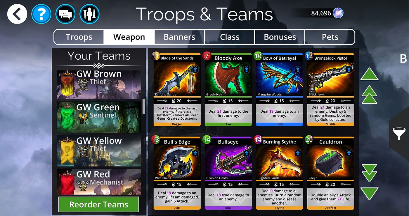 Battle Info Menu – Gems of War Support