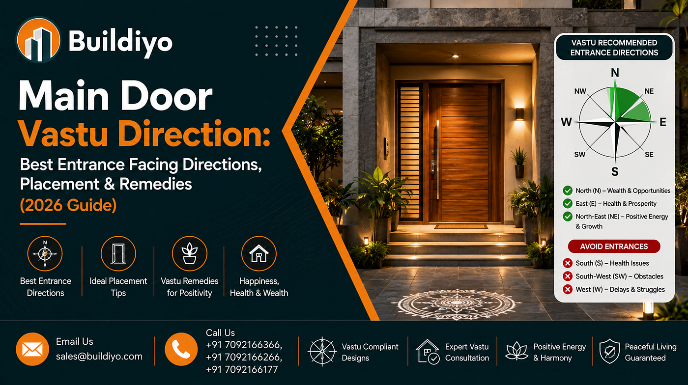 Main Door Vastu Direction: Best Entrance Facing Directions, Placement & Remedies (2026 Guide)