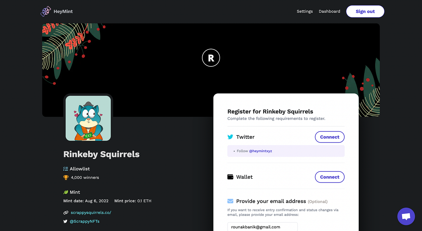 Create Allowlists Using HeyMint. Introduction | by Rounak Banik | Scrappy  Squirrels | Medium