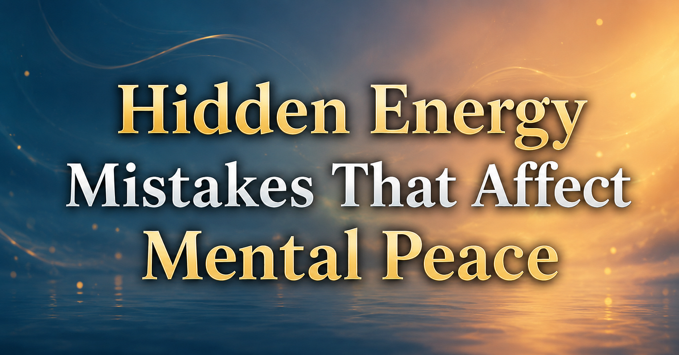 Hidden Energy Mistakes That Affect Mental Peace