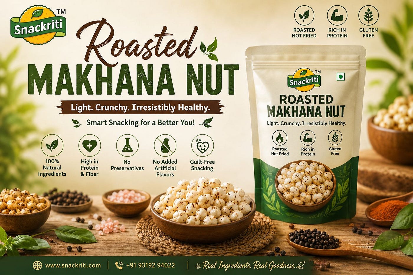 High protein roasted makhana for healthy lifestyle
