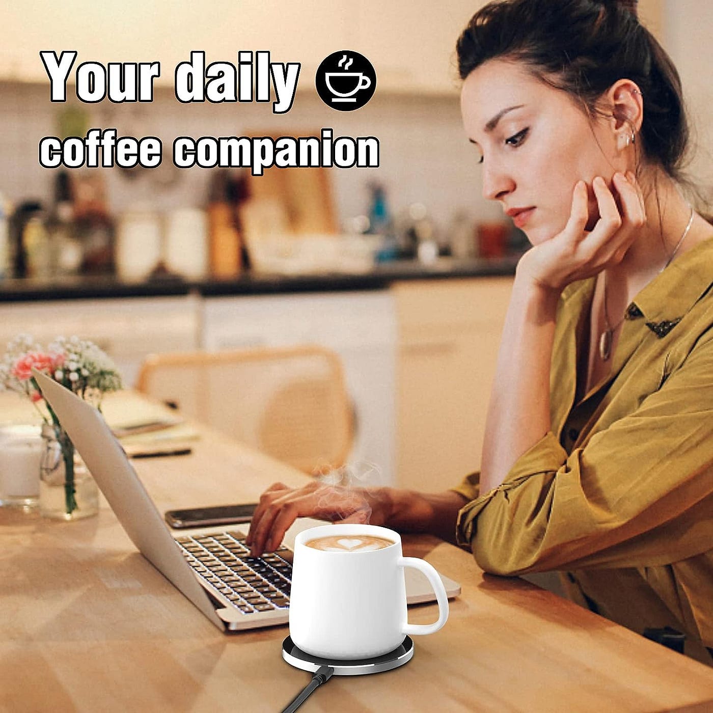 VOBAGA 11 oz Beverages Cup Coffee Mug Tea Cup with Flat-Bottom Warming –  vobaga