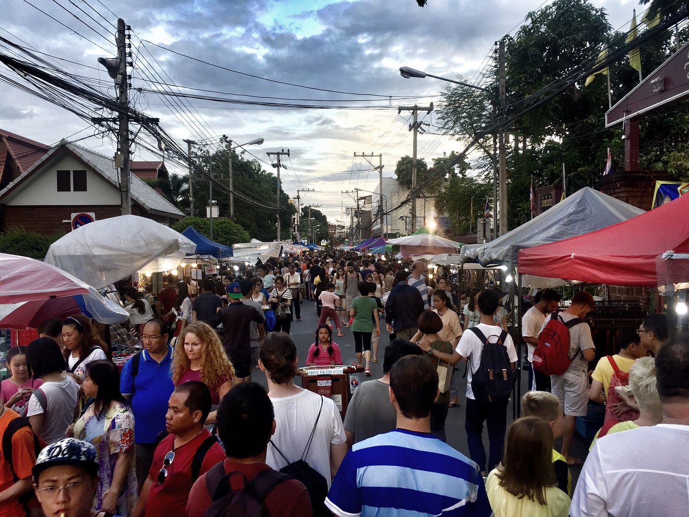 Ko Samui (left) and the Pai street market (right)