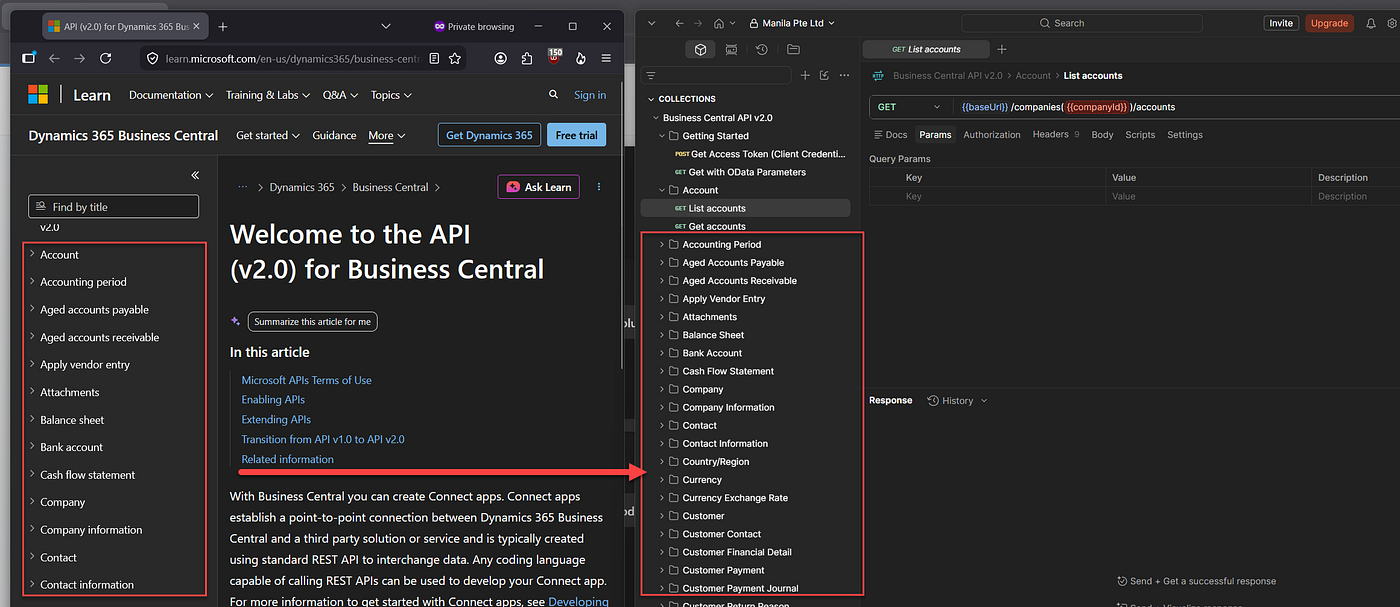 A Postman Collection for the Business Central API v2.0