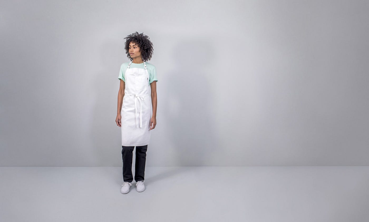 White Bib Apron 2 Pack; Tilit