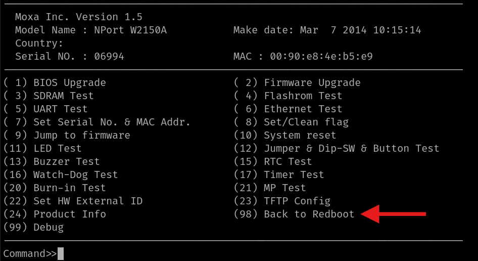 Hacking for Hidden Access And Secret Functions in the Moxa NPort