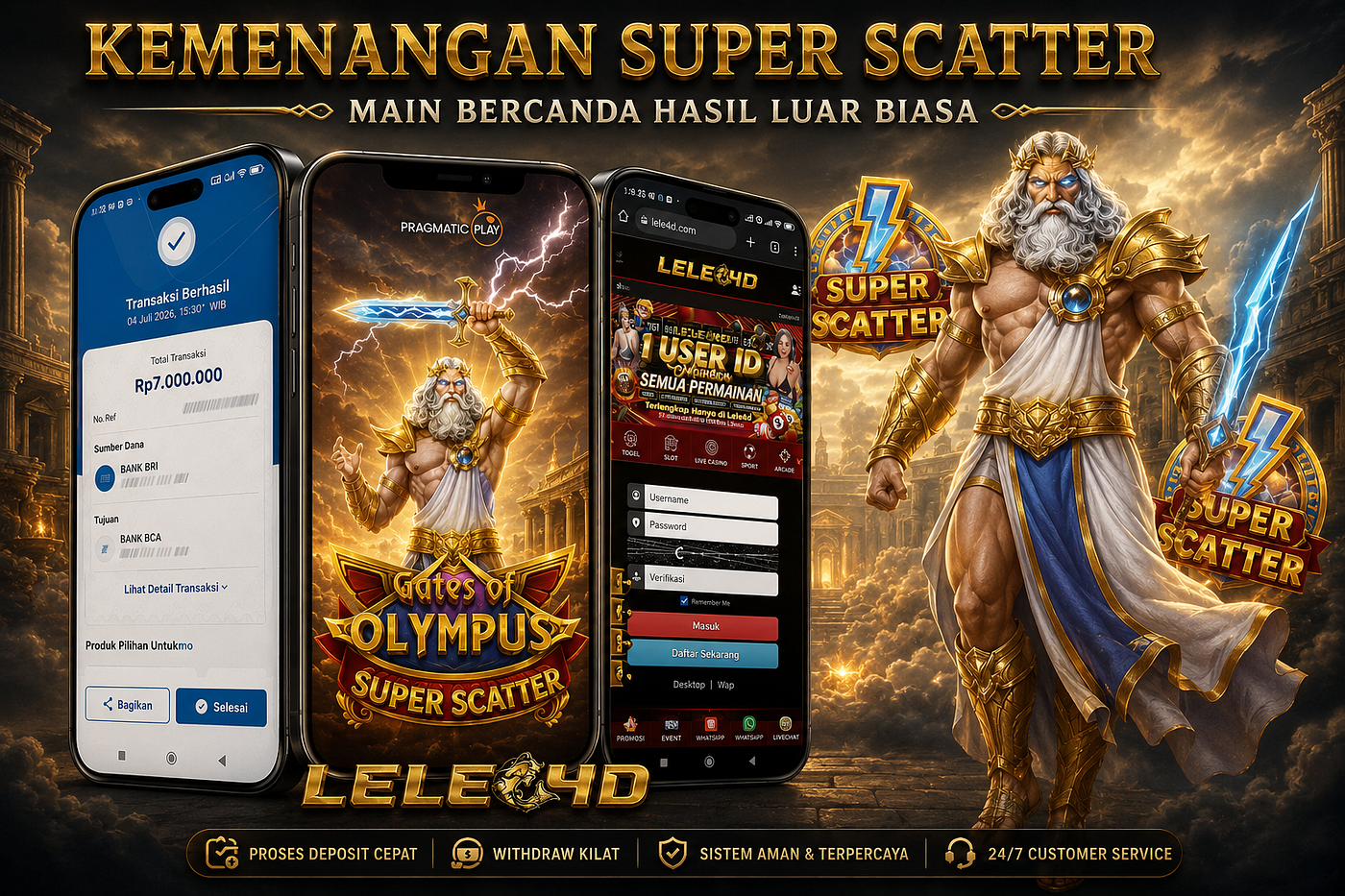 Gates of Olympus Super Scatter di LELE4D | Game Zeus dengan Fitur Bonus Menarik