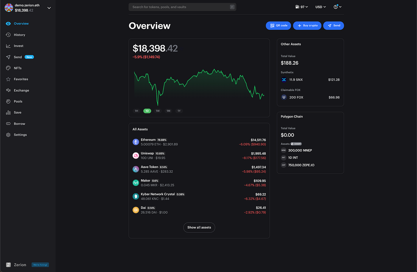 Crypto App Review: Zerion | The Best Portfolio Tracker | by Ty Cooper |  Coinmonks | Medium
