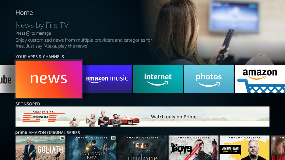 News app on Fire TV. A free, customizable news experience on…