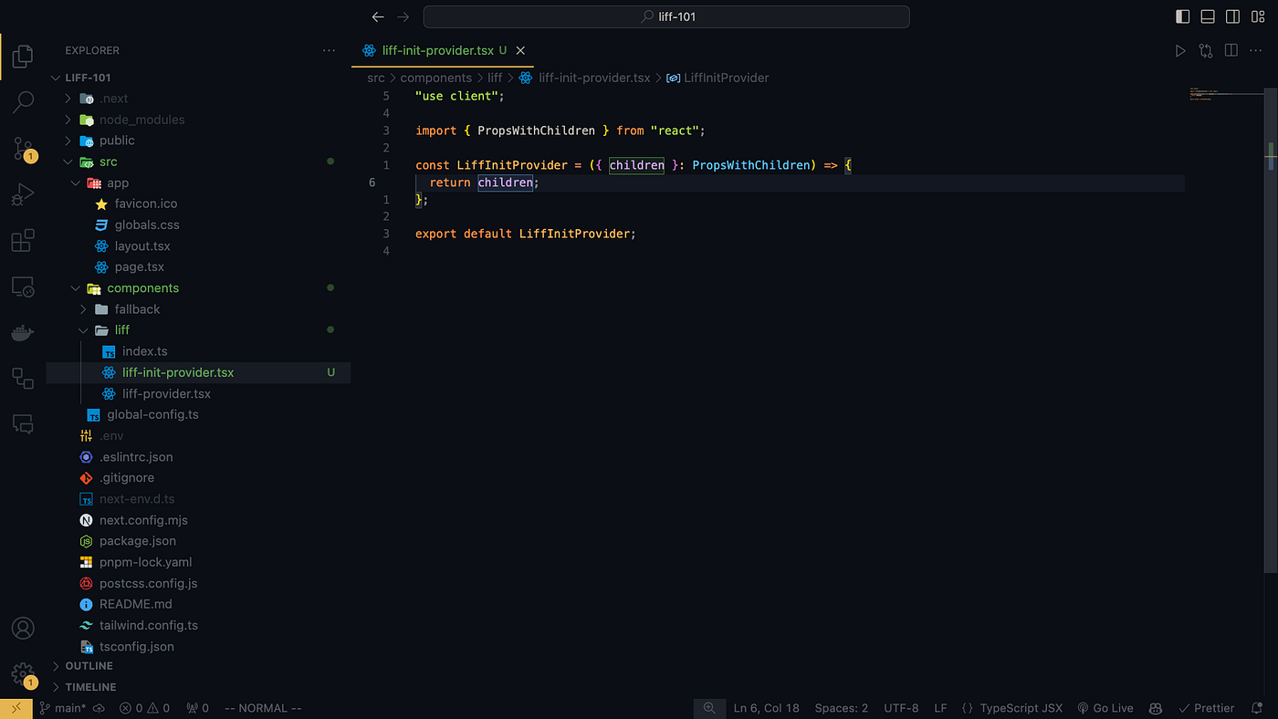 สร้างไฟล์ liff-init-provider.tsx