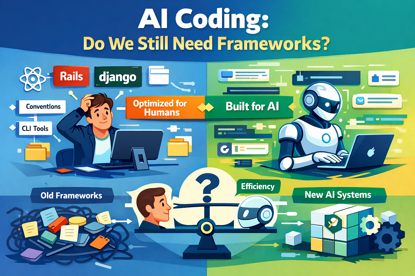 If all code is written by AI Agents, do we still need frameworks?