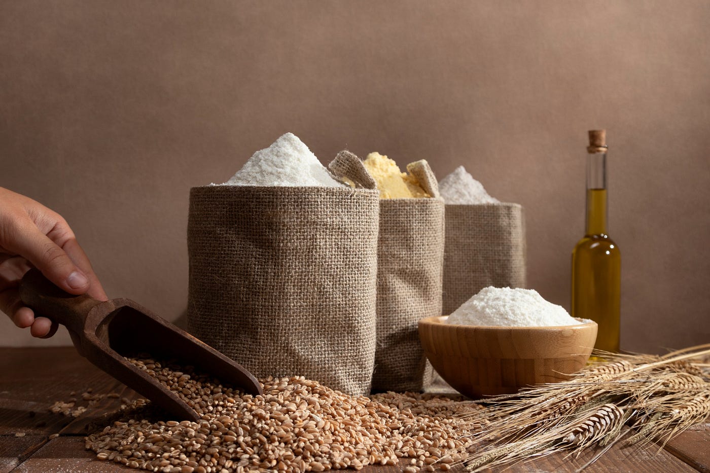 How much wheat does it take to make a pound of flour?