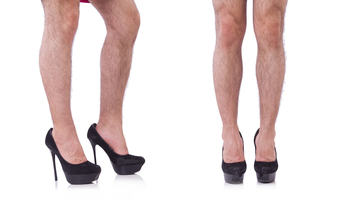 Crossdresser erection
