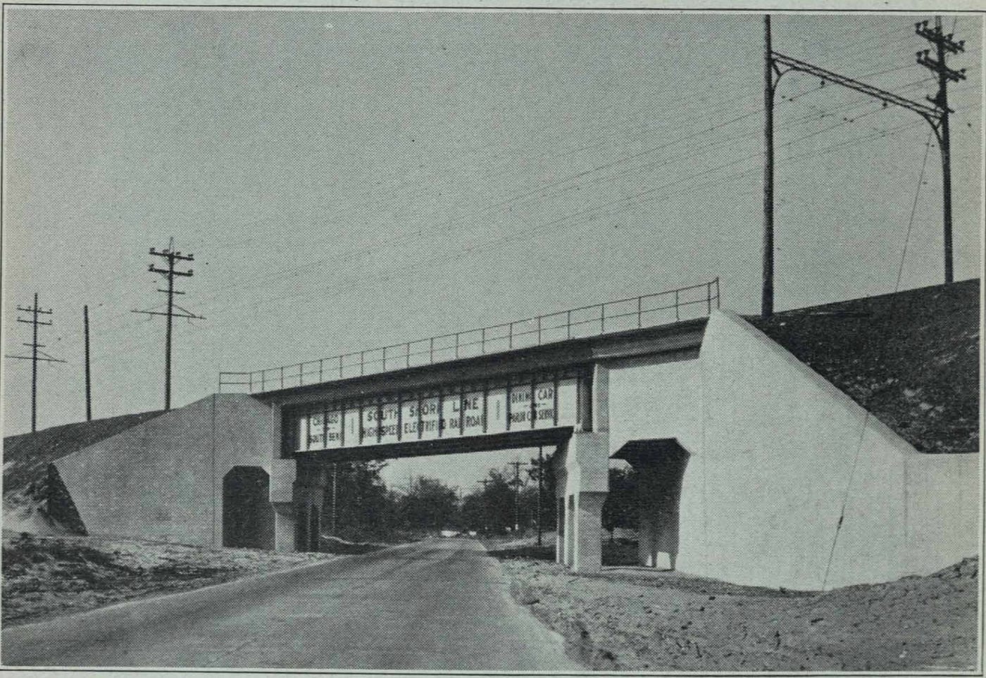 Industrial Highway and South Shore flyover, 1922.