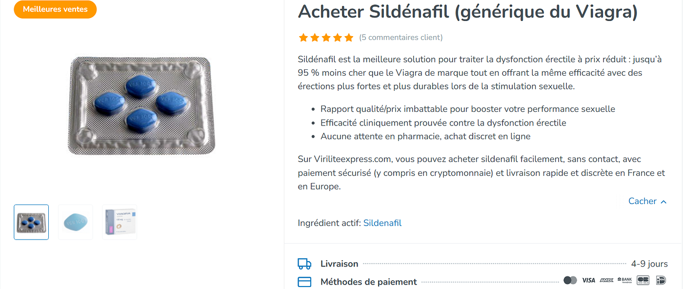Quel est le plus efficace : Viagra ou Sildénafil ?