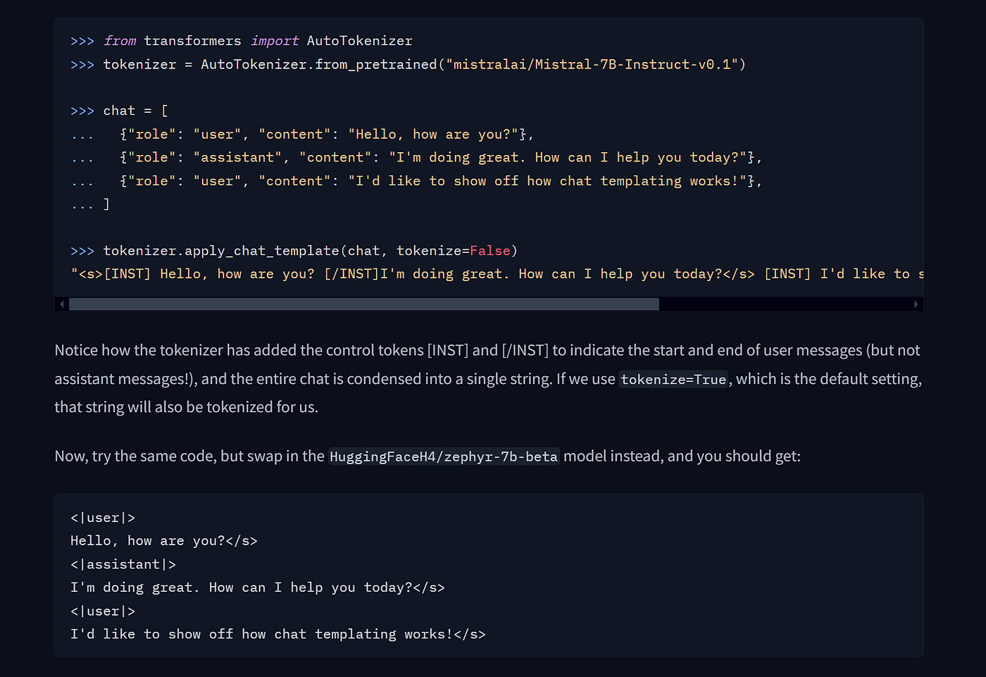 this is what the tokenizer chat template is doing! — from HuggingFace