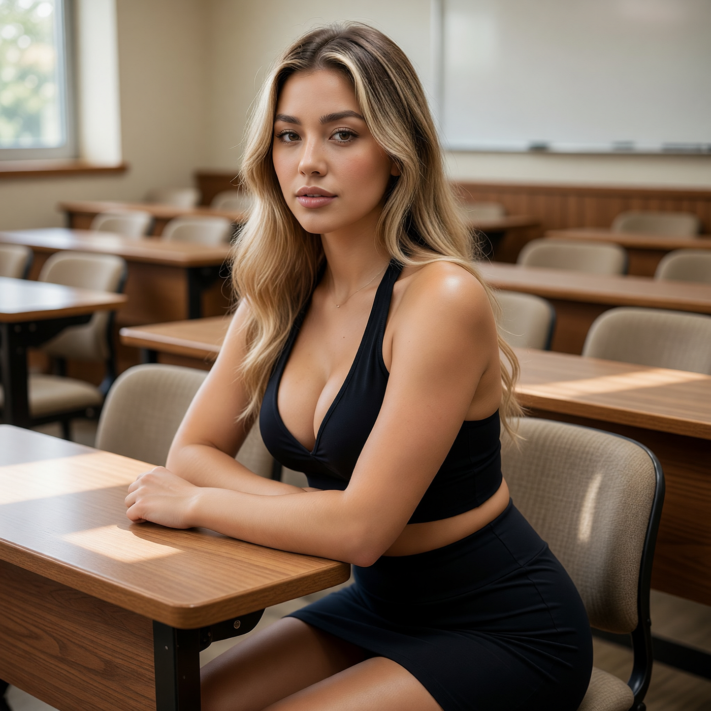 Image by author (AI) — Naomi in class