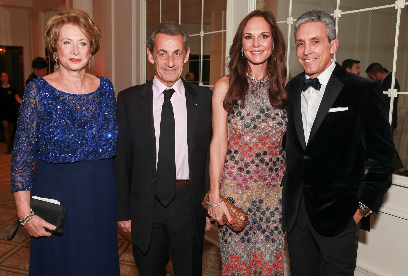 Marie-Monique Steckel, Nicolas Sarkozy, Clo and Charles Cohen (Photo credit :Amber De Vos)