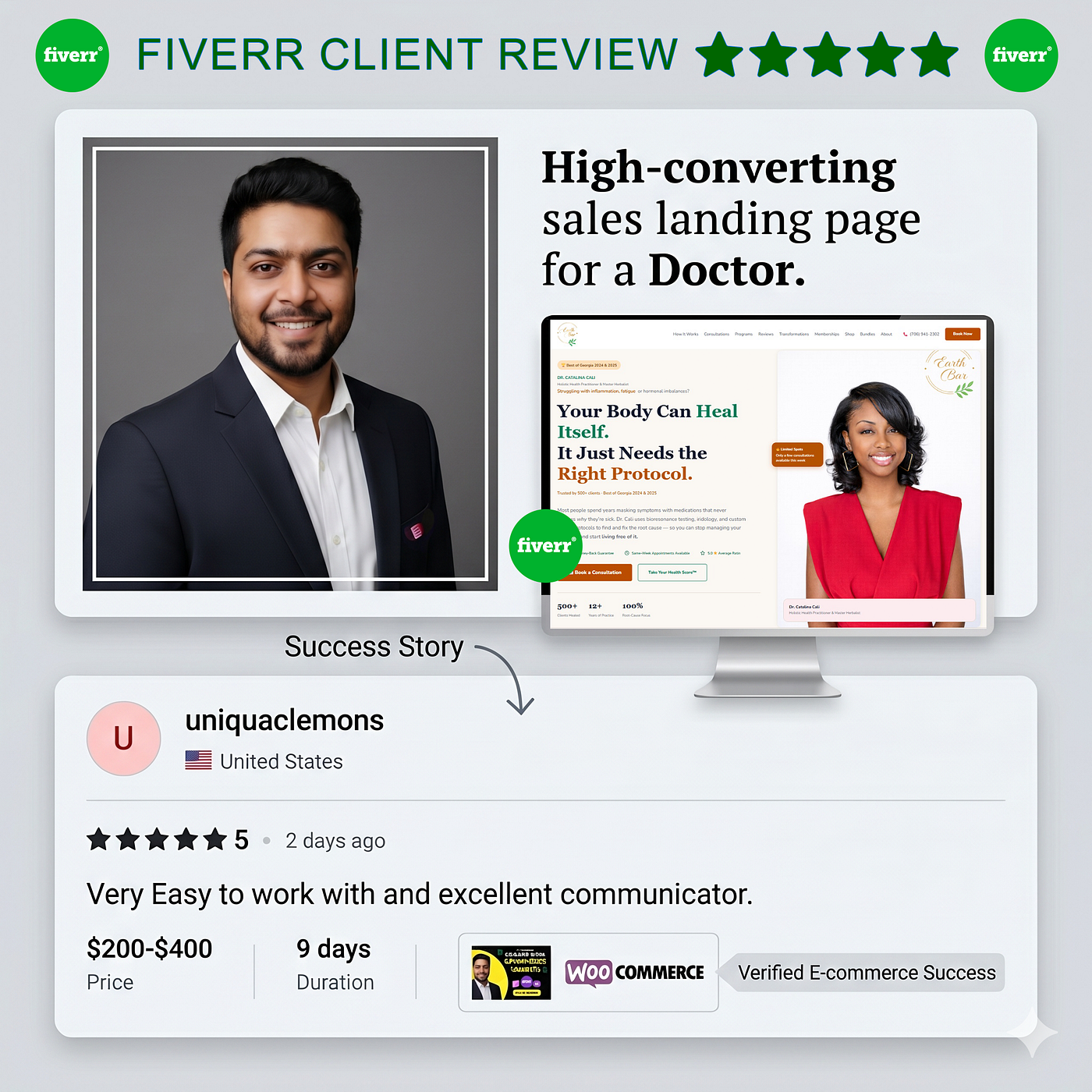 🚀 Just completed a high-converting sales landing page for a healthcare client!