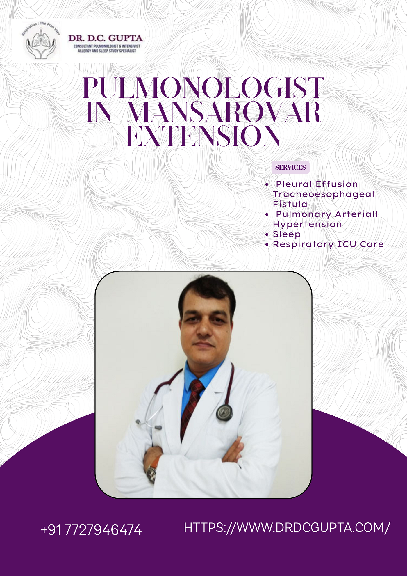 Pulmonologist in Mansarovar Extension, Dr DC Gupta