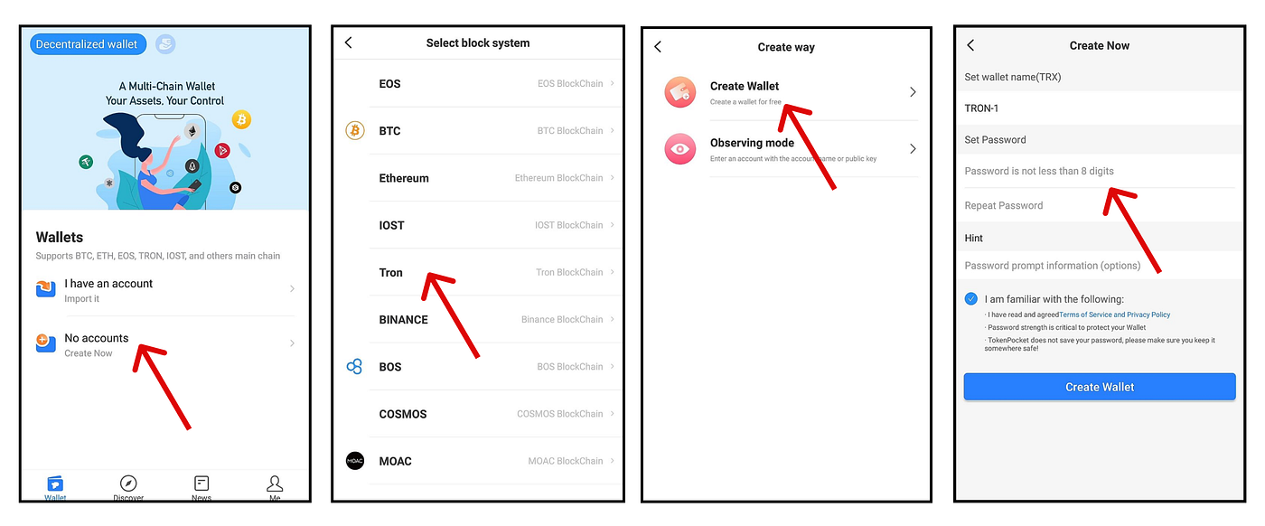 How to Create a Tron Account on TokenPocket | by Toju Kaka | Medium